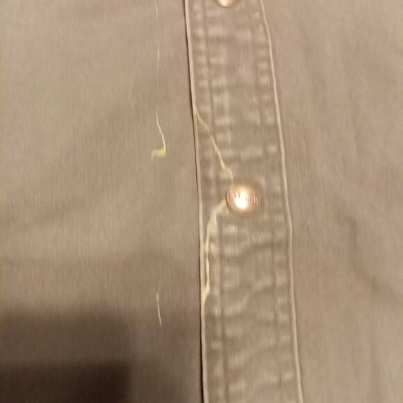 Carhartt 2XL Long Sleeve Shacket Green Flannel Lined Button Up Workwear C Pics - Picture 3 of 13